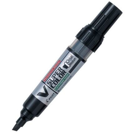 MARKER PILOT V SUPER COLOR KOSI VRH CRNI