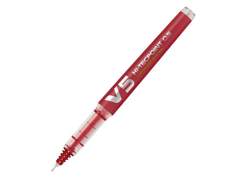 4902505442797_1 ROLER PILOT V5 HI-TECPOINT 0.5 REFILLABLE CRVENI