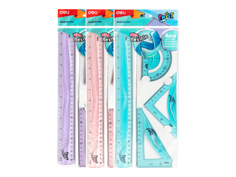 6921734908902_1 GEOMETRIJSKI SET DELI 1/4 30CM FLEKSIBILNI TWIST EH23