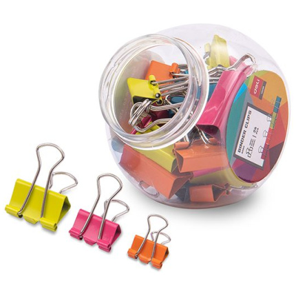 ŠTIPALJKE ZA PAPIR DELI U BOJI 25/19/15x0,4mm - mix veličina E8560