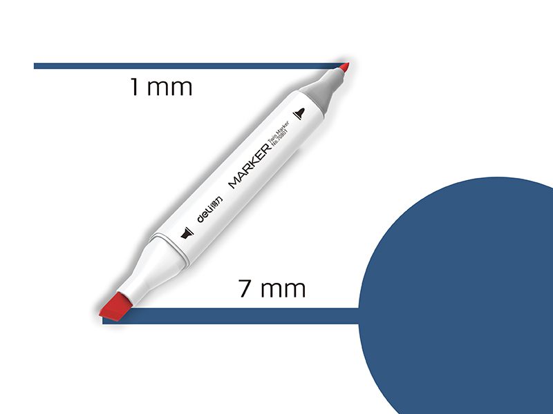 Template MARKER SKETCH DELI 69 PRUSKO PLAVA 70801A-69