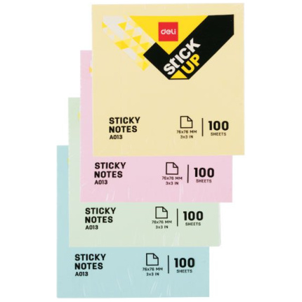 STIKER BLOK DELI MIX BOJE 76x76mm EA01303 – -100 LISTA