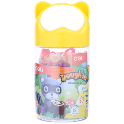 MASA ZA MODELIRANJE DELI 12 BOJA U PVC KANTICI ED75246