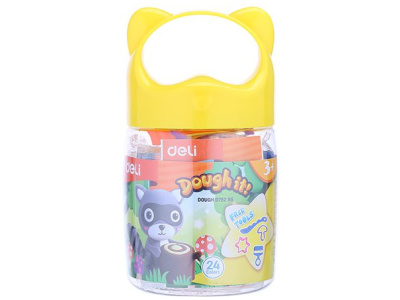 MASA ZA MODELIRANJE DELI 24 BOJE U PVC KANTICI ED75286