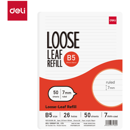 REZERVNI PAPIR DELI ZA SVESKE B5 50 LISTA, 70g, DIKTO