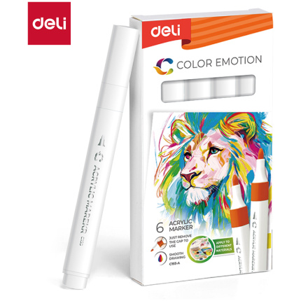 MARKER DELI AKRILNI BELI COLOR EMOTION EC193A-White