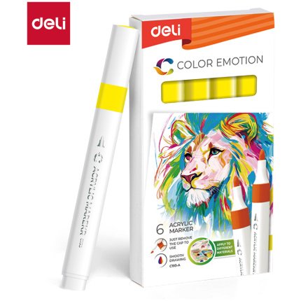 AKRILNI MARKER DELI ŽUTI COLOR EMOTION EC193A-Yellow
