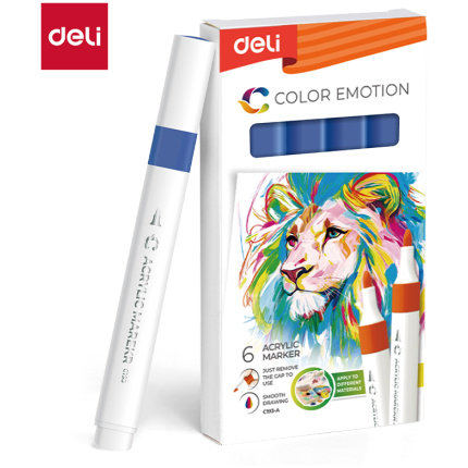 MARKER DELI AKRILNI TAMNO PLAVI COLOR EMOTION EC193A-Dark Blue