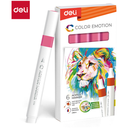 AKRILNI MARKER DELI ROZE COLOR EMOTION EC193A-Rose