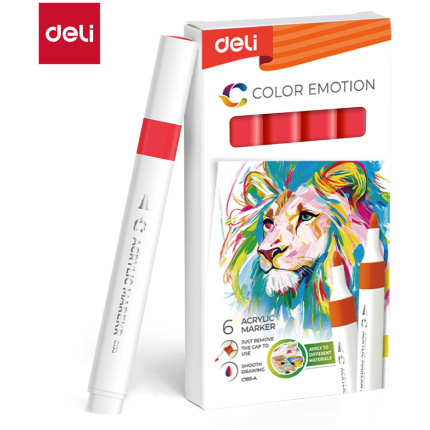 AKRILNI MARKER DELI CRVENI COLOR EMOTION EC193A-Red
