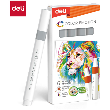 AKRILNI MARKER DELI SIVI COLOR EMOTION EC193A-Gray