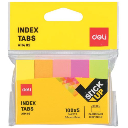 STIKERI DELI ZA INDEKSIRANJE 50x15mm EA11402 – 100*5 LISTA
