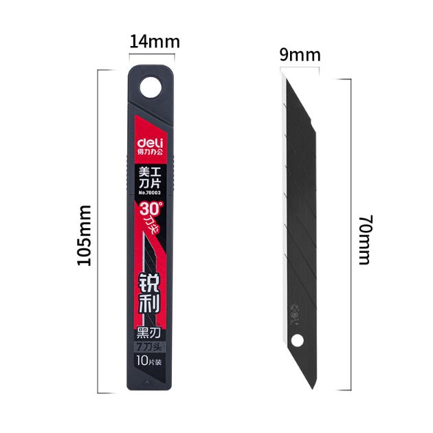 6935205323835_1 SEČIVA ZA SKALPEL DELI POD UGLOM 30 STEPENI – EXTRA OŠTRI 9mm 1/10 78003