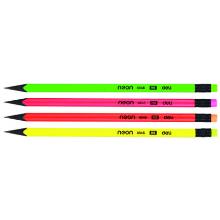 GRAFITNE OLOVKE DELI TROUGAONE CRNE – NEON 1/12 sa gumicom EU54600
