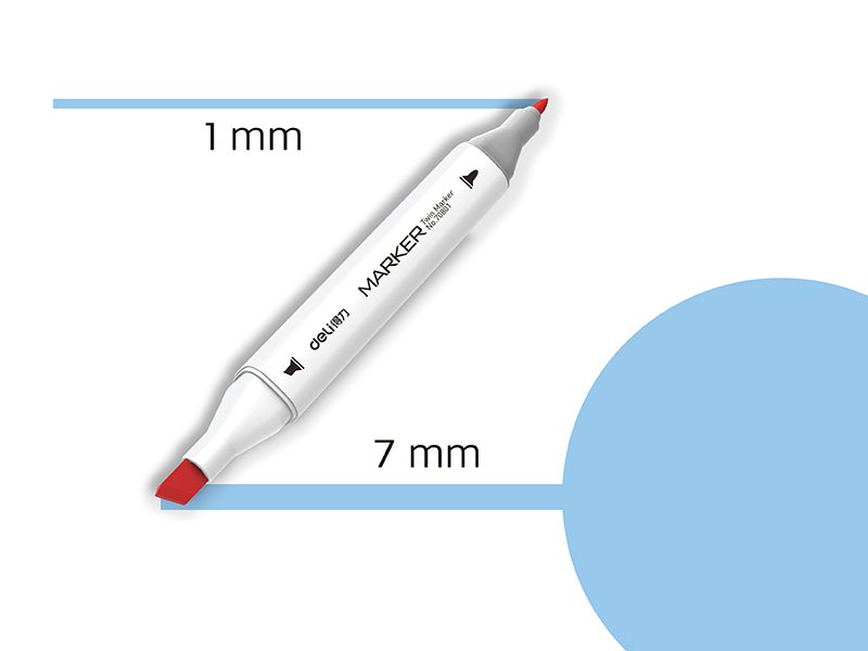 Template MARKER SKETCH DELI 76 NEBO PLAVA 70801A-76