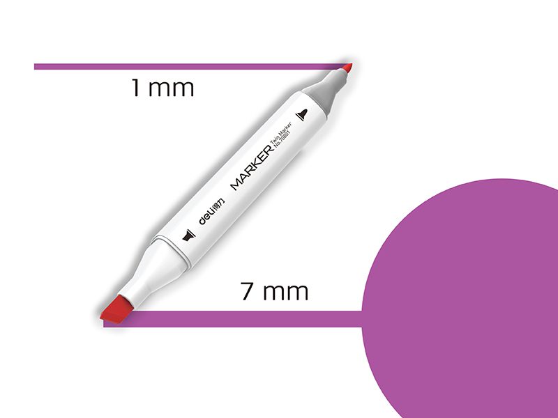 Template MARKER SKETCH DELI 87 ROZE LJUBIČASTA 70801A-87