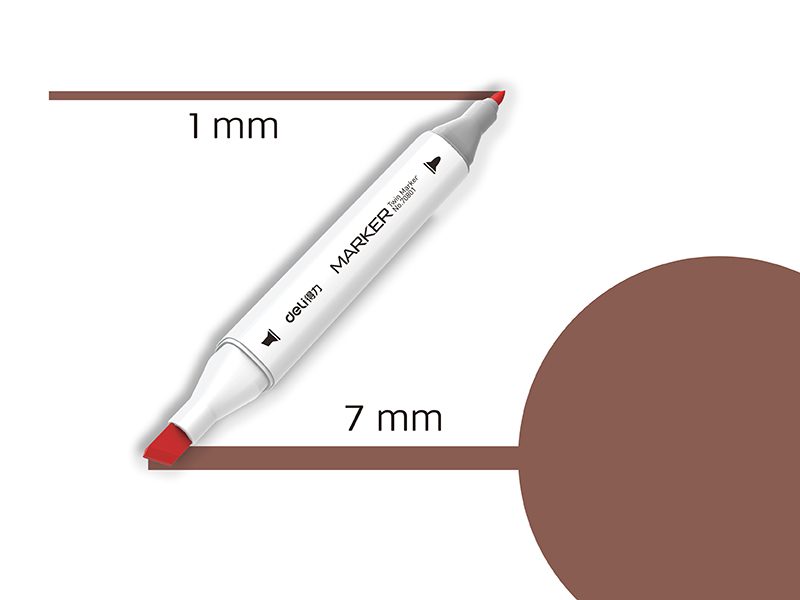 Template MARKER SKETCH DELI 91 HRAST BRAON 70801A-91