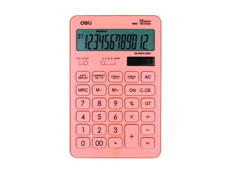 6935205399595_1 KALKULATOR DELI STONI PINK MACAROON EM01541