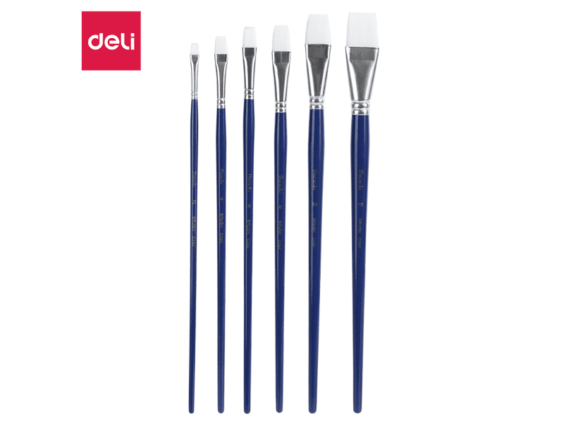 6941798408132_1 ČETKICA UMETNIČKA DELI RAVNA BELA BR 4 SET 1/6 EC282-4