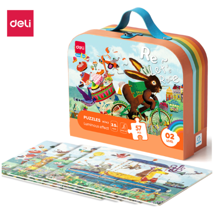 PUZZLE KOFERČE DELI 2 NIVO (SIJAJU U MRAKU) EH743