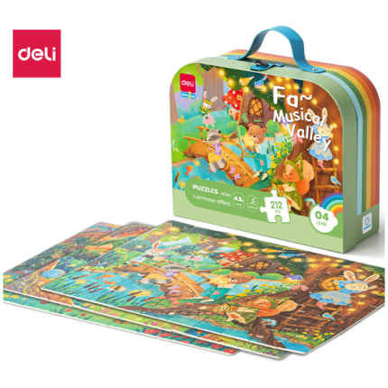 PUZZLE KOFERČE DELI 4 NIVO (SIJAJU U MRAKU) EH745