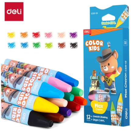 VOŠTANE BOJICE DELI JUMBO KRATKE COLOR KIDS 1/12 EC221-12