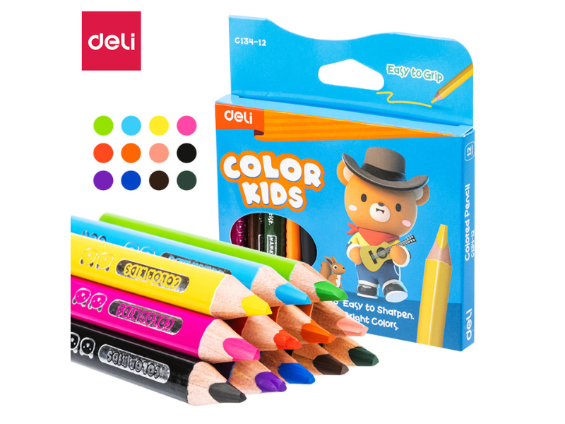 6942233615276_1 DRVENE BOJICE DELI JUMBO KRATKE COLOR KIDS 1/12 EC134-12