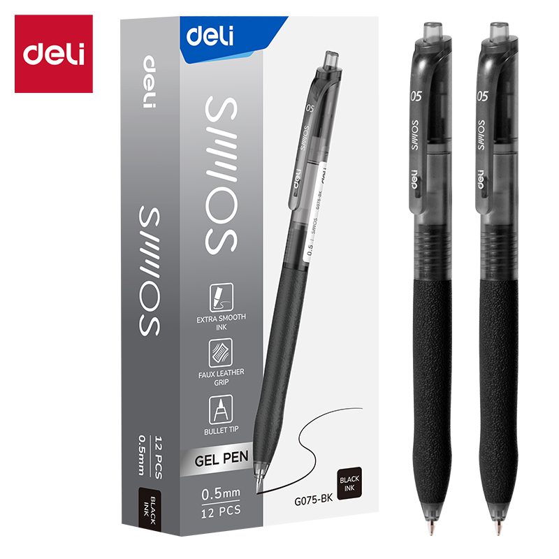 6942233657269_1 GEL ROLER DELI CRNI EG075-BK