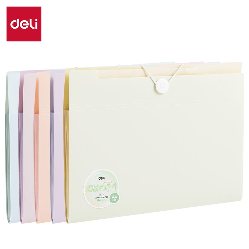 6942233660368_1 FASCIKLA DELI SA PREGRADAMA MACAROON A4 veličine sa 8 pregrada EF615