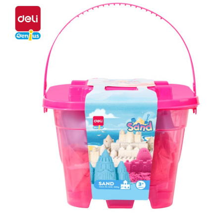 KINETIČKI PESAK DELI U KANTICI SA 6 MODLI 500g PINK EY013-PK