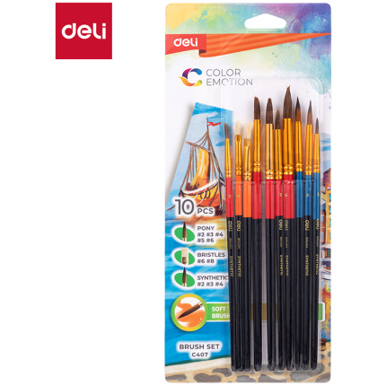 ČETKICE DELI ZA SLIKANJE SET 1/10 poni, goveđa i najlonska dlaka