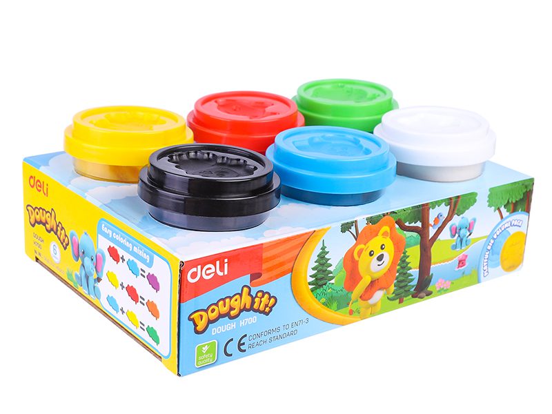 6973083725310_1 MASA ZA MODELIRANJE DELI 56g – 6 BOJA – ULTRA LAKA EH700