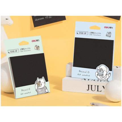 STIKER BLOK DELI 76x76mm CRNI (30 lista) 21556