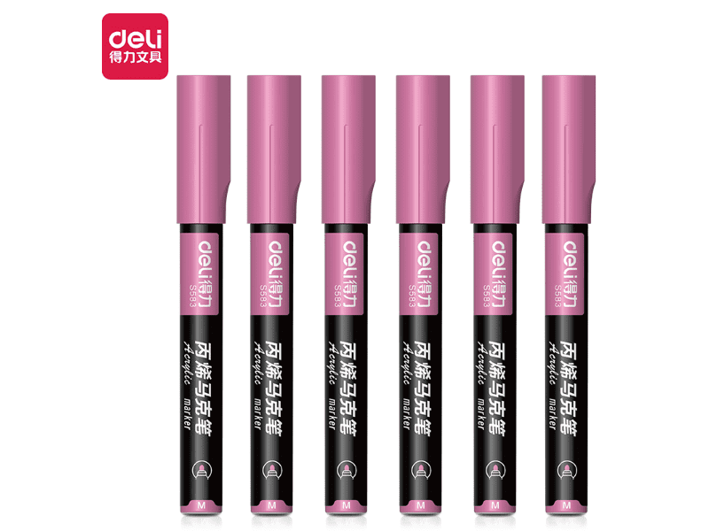 6975165336544_1 MARKER DELI AKRILNI PINK R15 S584 R15