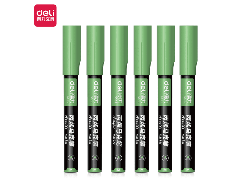 6975165336742_1 MARKER DELI AKRILNI PASTEL ZELENI G12 S584 G12