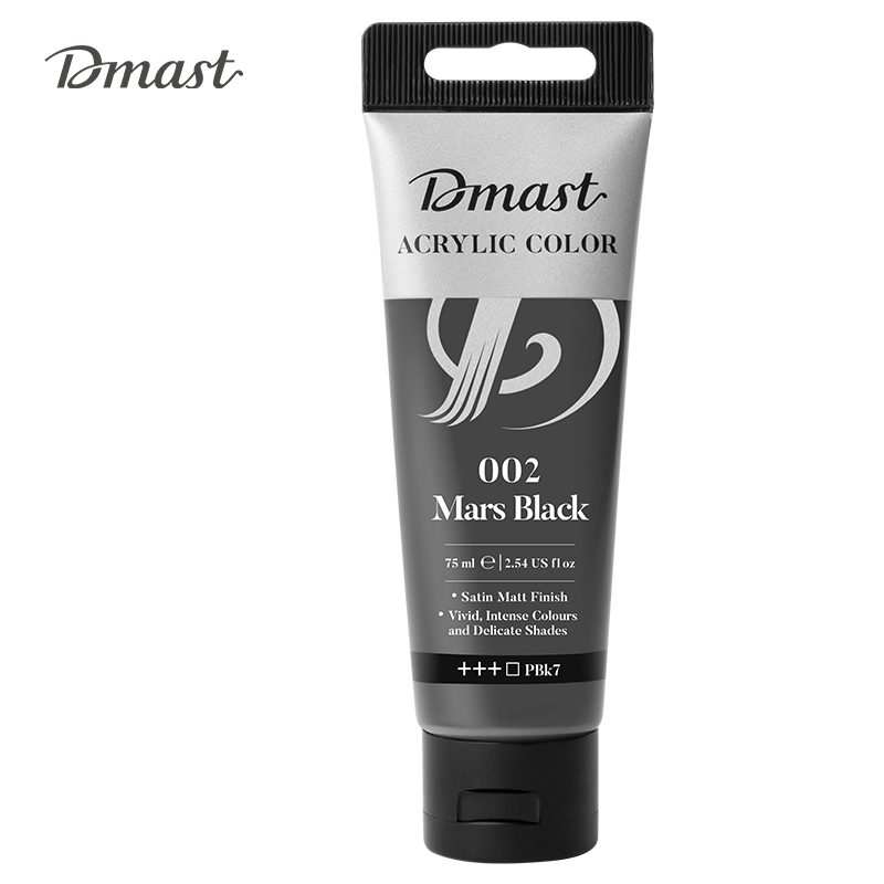 6976099364993_1 AKRILNA BOJA DELI DMAST PEBEO 75ml 002 MARS BLACK EC330-MB