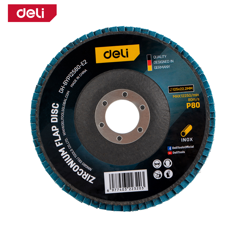6977403223203_1 LAMELARNI BRUSNI DISK ZN INOX/METAL 125MM G80 DELI EDH-BYP12580-E2