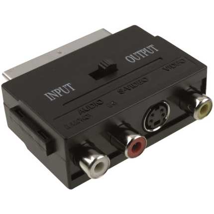 FAST ASIA Adapter Scart – 3xRCA + S-Video crni