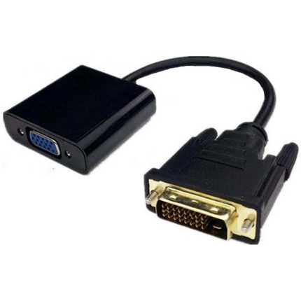 E-GREEN Adapter DVI-D (M) – VGA (F) crni