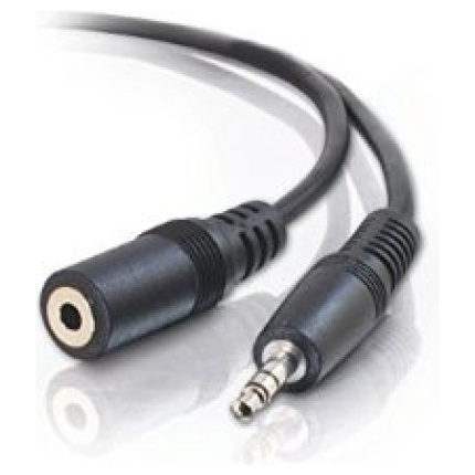 E-GREEN Kabl audio 3.5mm – 3.5mm M/F (produžni) 3m crni