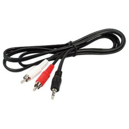 E-GREEN Kabl audio 3.5mm – 2xRCA 1.5m crni