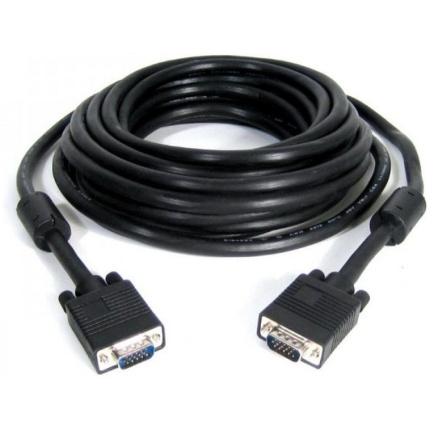 E-GREEN Kabl VGA D-sub M/M 20m HQ feritno jezgro crni