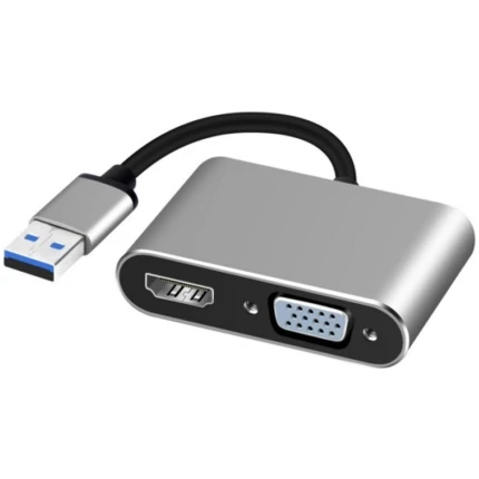 FAST ASIA Adapter-konvertor USB 3.0 na HDMI+VGA