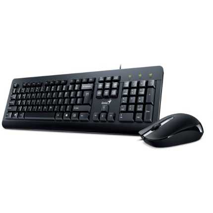GENIUS KM-160 USB US crna tastatura+ USB crni miš