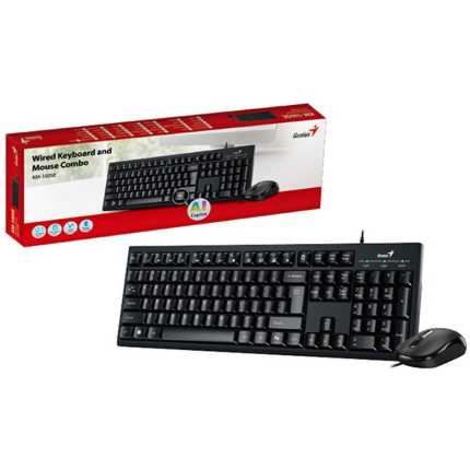 GENIUS KM-100SE USB US crna tastatura+ USB crni miš
