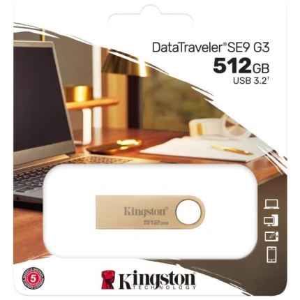 KINGSTON 512GB DataTraveler SE9 G3 USB 3.0 flash DTSE9G3/512GB champagne