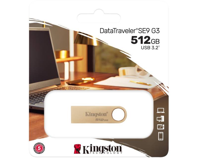 USB01275_2 KINGSTON 512GB DataTraveler SE9 G3 USB 3.0 flash DTSE9G3/512GB champagne
