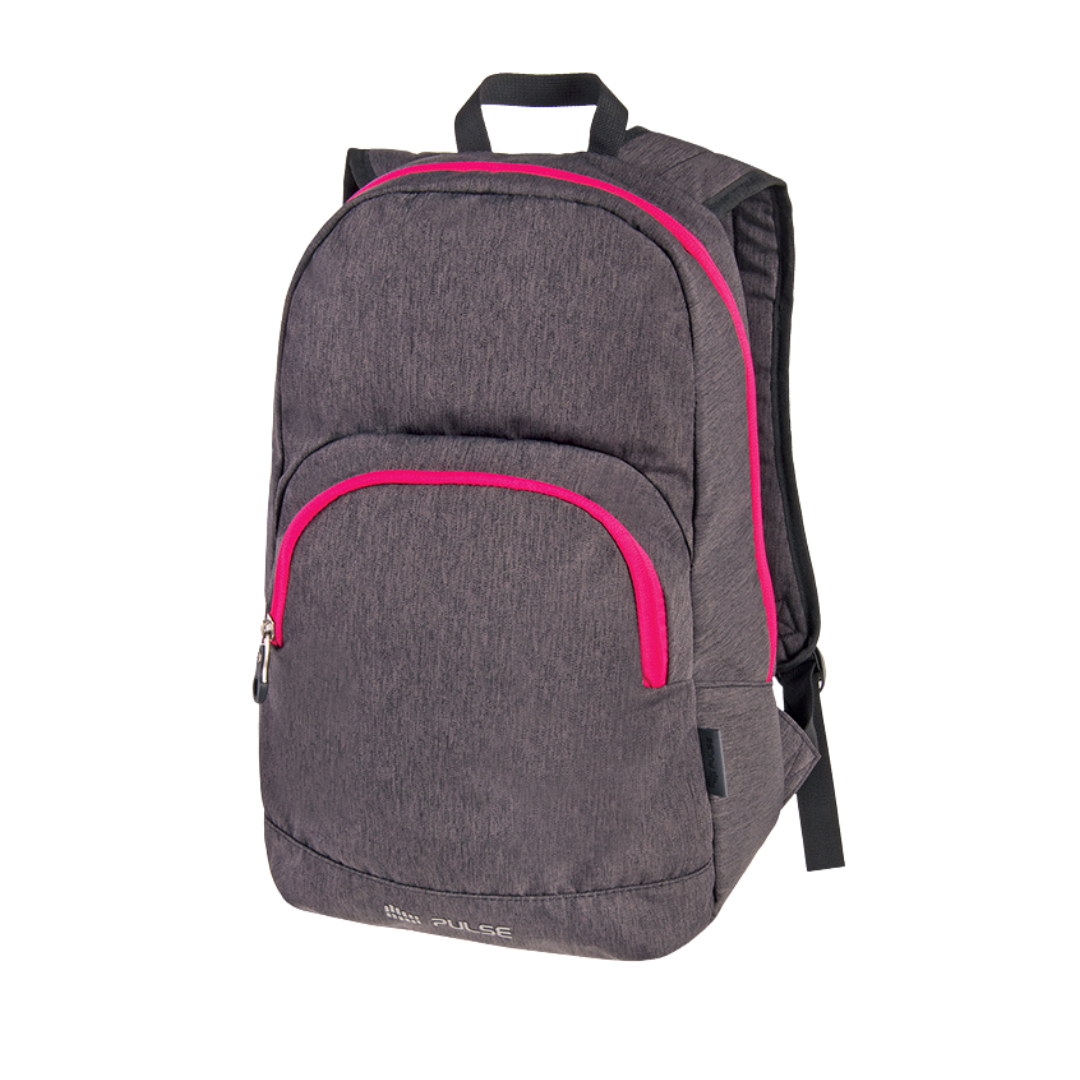8605027223696_1 Ranac Pulse Solo Gray Pink prednja strana