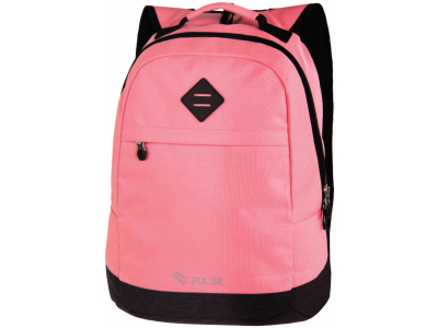 Ranac Pulse Bicolor Pastel Pink 122397 prednja strana Školski ranac Pulse Pastel Pink dizajn Pulse Bicolor ranac bočni prikaz Unutrašnjost školskog ranca Pulse Bicolor Laptop pregrada u Pulse Pastel Pink rancu Ergonomske naramenice Pulse školskog ranca Mrežasta leđa Pulse Bicolor ranca Moderan pastel pink školski ranac Pulse 122397