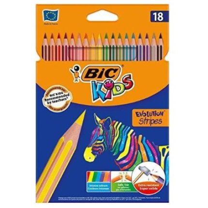 Bic drvene boje Evolution Stripes 1/18